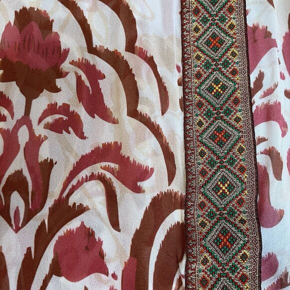 Soft Surroundings Womens L/XL Jakarta Kimono Top Open Front Lightweight Cover Up - Picture 6 of 12